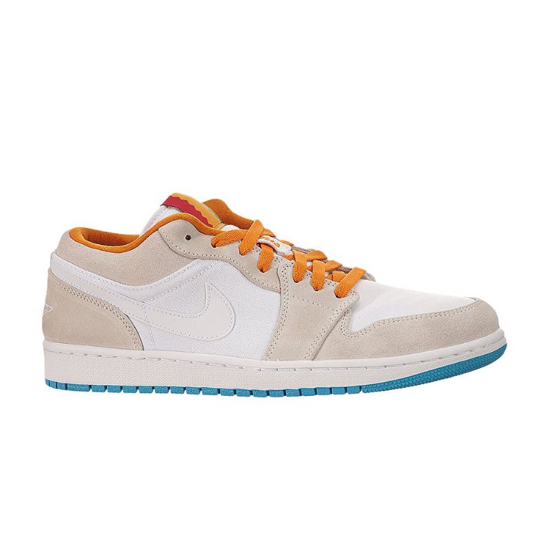Pánské Boty Air Jordan 1 Low Bílý Oranžový Béžové
