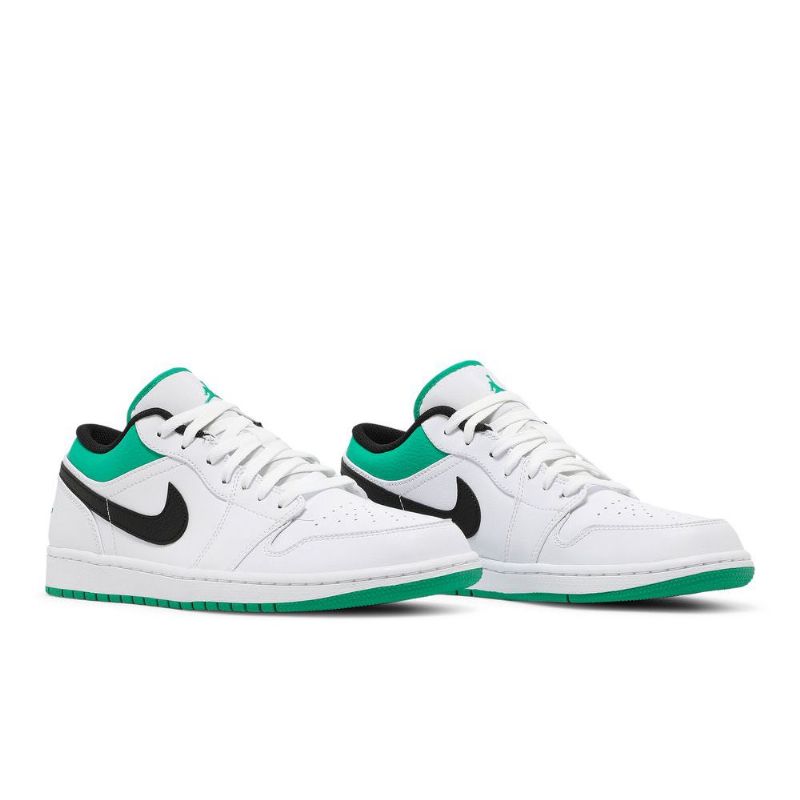 Pánské Boty Air Jordan 1 Low Bílý Zelená Černá