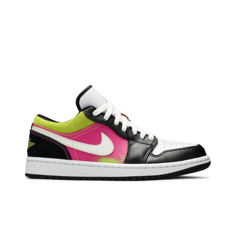 Pánské Boty Air Jordan 1 Low Černá Bílý Růžová Zelená