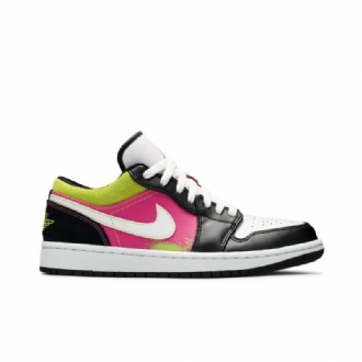 Pánské Boty Air Jordan 1 Low Černá Bílý Růžová Zelená