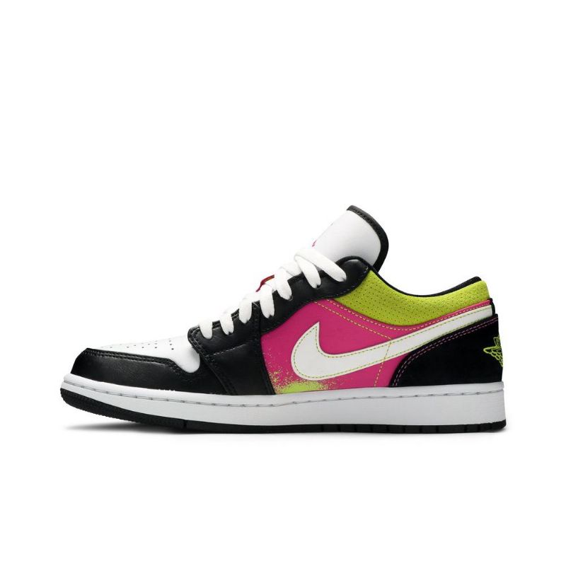 Pánské Boty Air Jordan 1 Low Černá Bílý Růžová Zelená