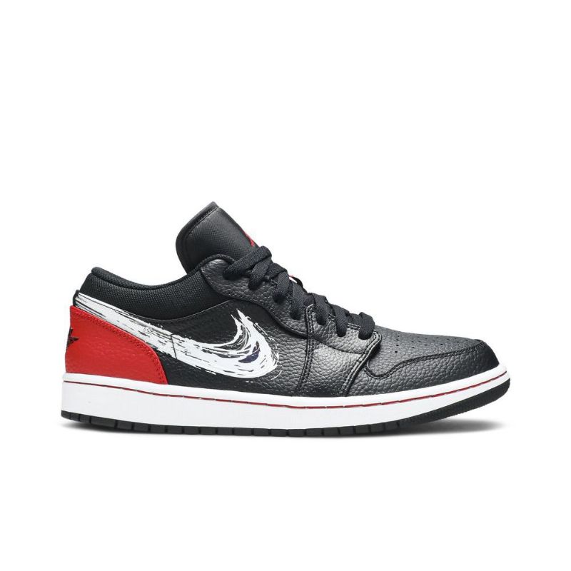 Pánské Boty Air Jordan 1 Low Černá Červené Stříbrný Bílý