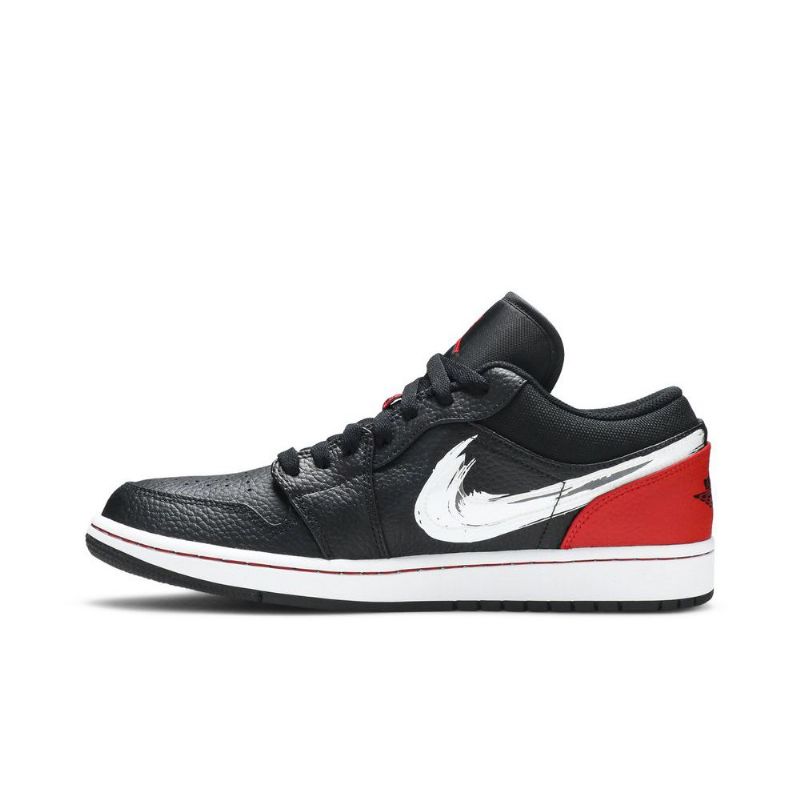 Pánské Boty Air Jordan 1 Low Černá Červené Stříbrný Bílý