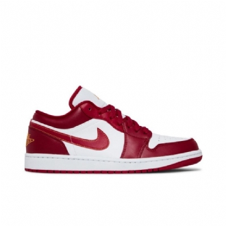Pánské Boty Air Jordan 1 Low Červené Bílý Zlatý