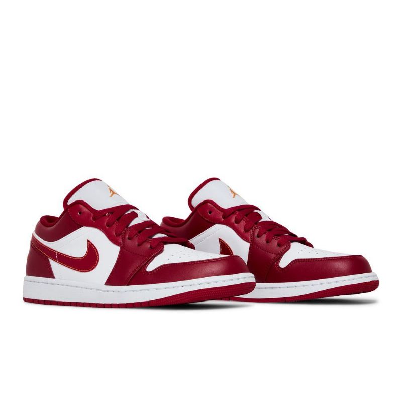 Pánské Boty Air Jordan 1 Low Červené Bílý Zlatý