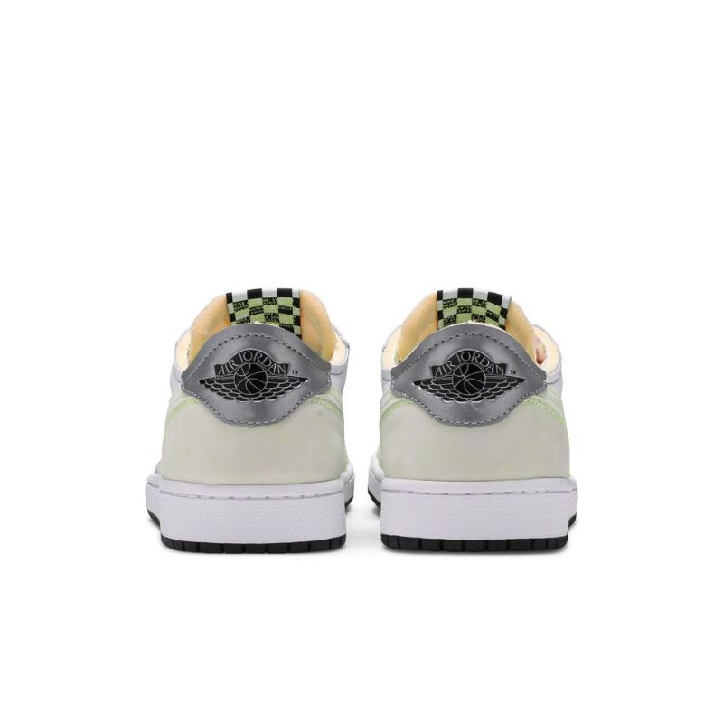 Pánské Boty Air Jordan 1 Low Og Bílý Zelená Šedá