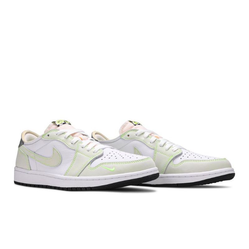 Pánské Boty Air Jordan 1 Low Og Bílý Zelená Šedá