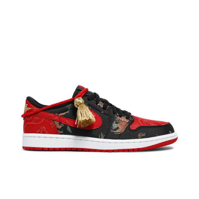Pánské Boty Air Jordan 1 Low Og Červené Černá Zlatý