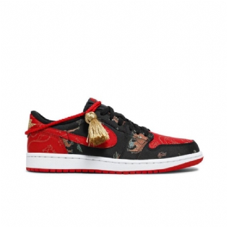 Pánské Boty Air Jordan 1 Low Og Červené Černá Zlatý