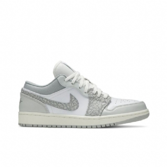 Pánské Boty Air Jordan 1 Low Premium Bílý Šedá