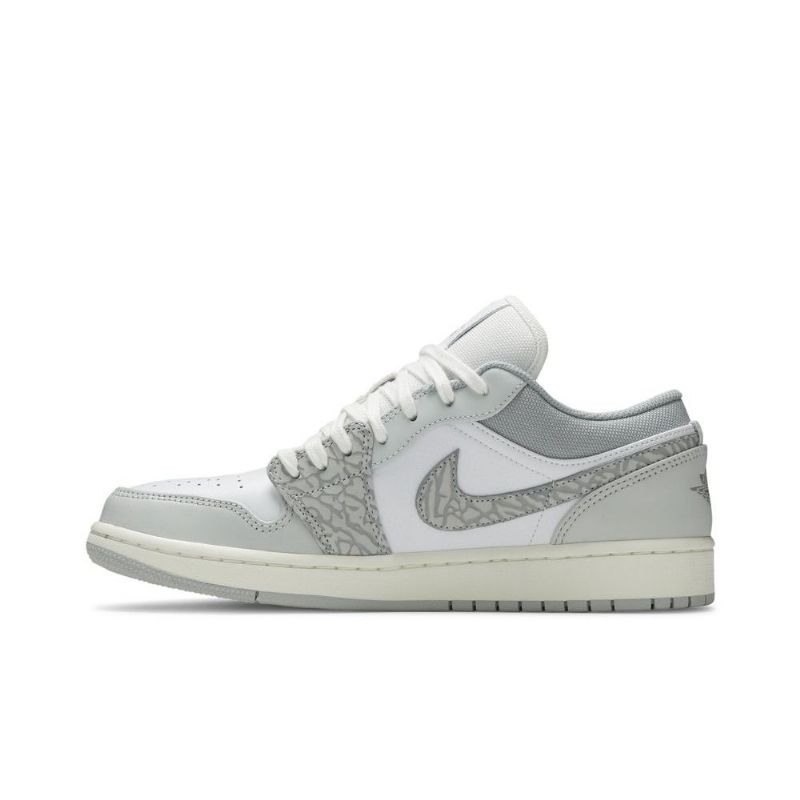 Pánské Boty Air Jordan 1 Low Premium Bílý Šedá