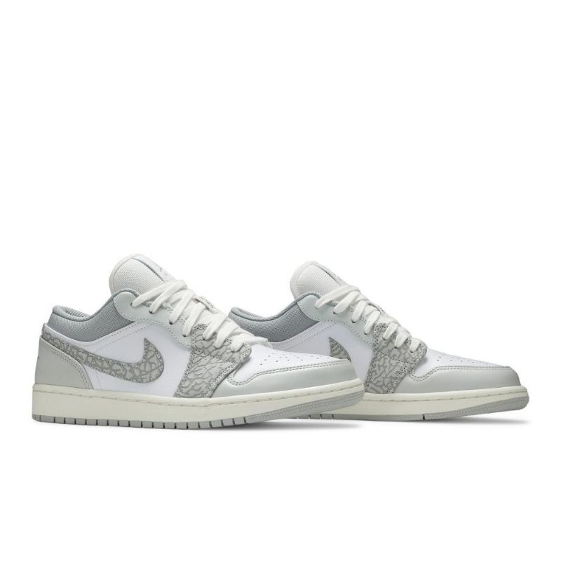 Pánské Boty Air Jordan 1 Low Premium Bílý Šedá