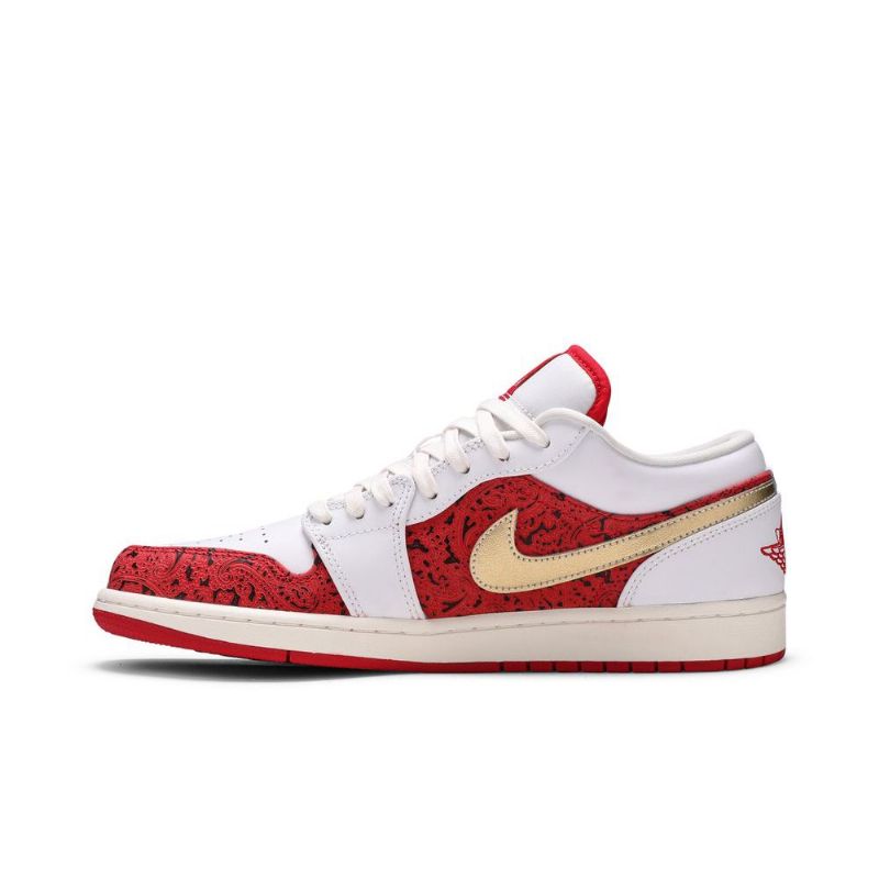 Pánské Boty Air Jordan 1 Low Se Bílý Červené Zlatý