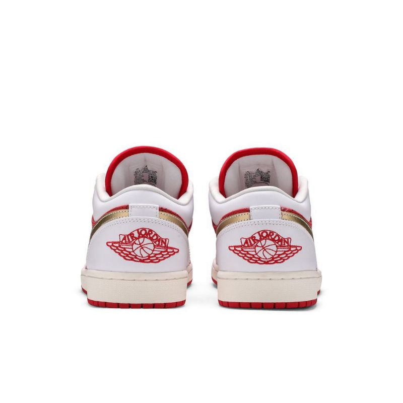 Pánské Boty Air Jordan 1 Low Se Bílý Červené Zlatý
