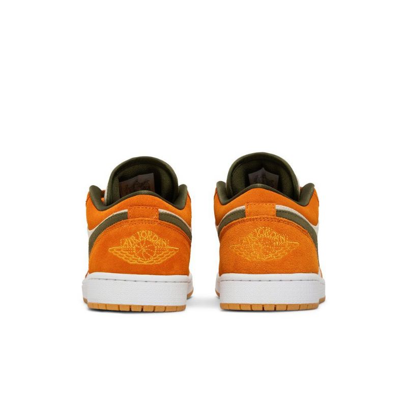 Pánské Boty Air Jordan 1 Low Se Bílý Olive Zelená Oranžový
