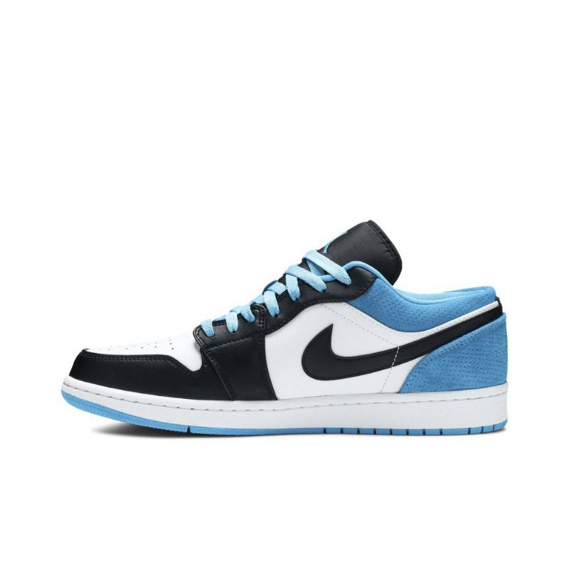 Pánské Boty Air Jordan 1 Low Se Černá Modrý Bílý