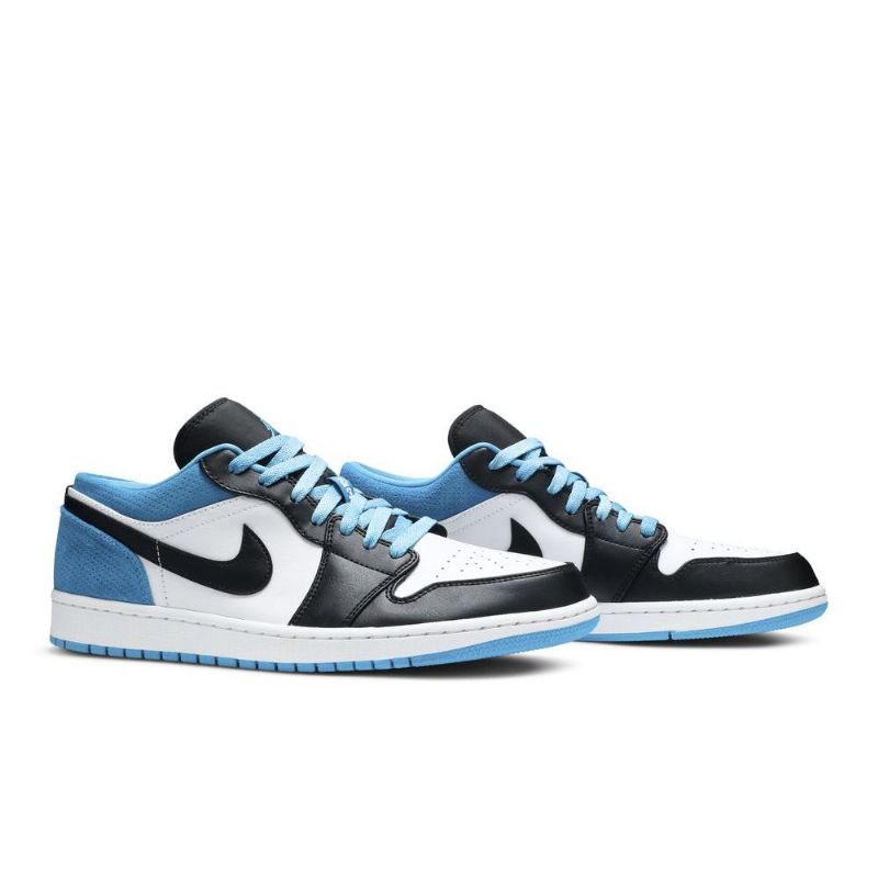 Pánské Boty Air Jordan 1 Low Se Černá Modrý Bílý