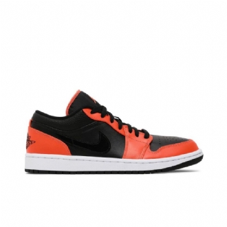 Pánské Boty Air Jordan 1 Low Se Černá Oranžový Bílý