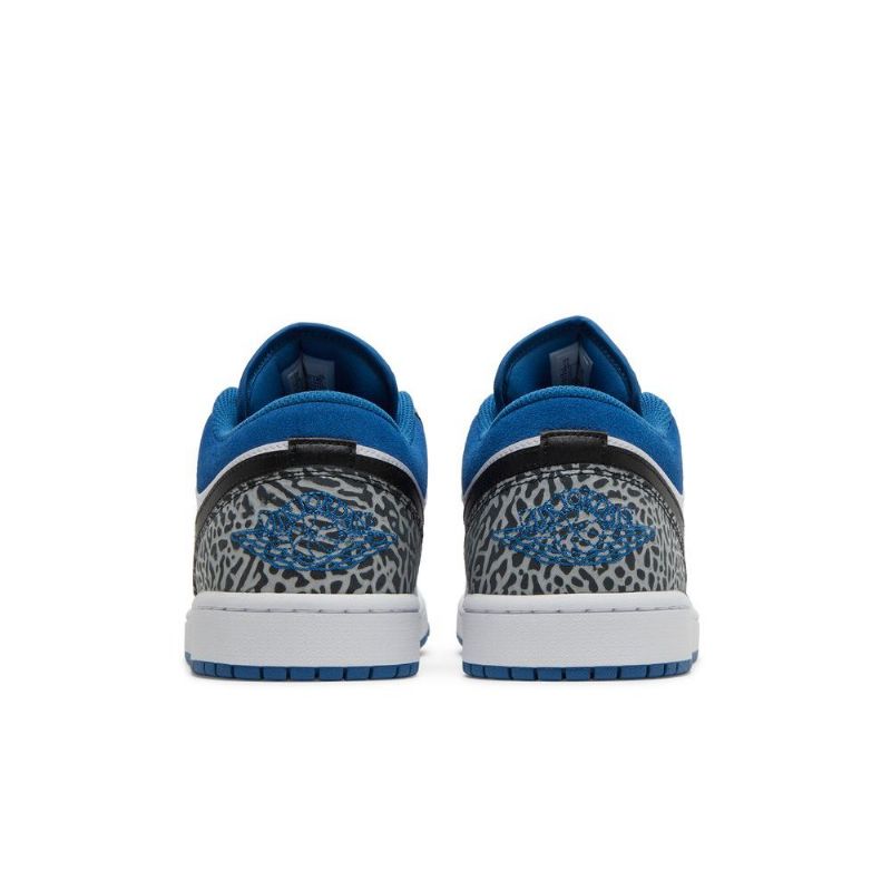 Pánské Boty Air Jordan 1 Low Se Modrá Bílá Šedá Černá