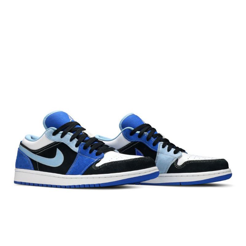 Pánské Boty Air Jordan 1 Low Se Modrá Černá Bílá