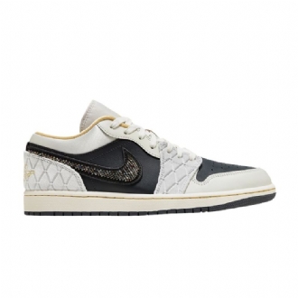 Pánské Boty Air Jordan 1 Low Se Šedá Černá Zlatý