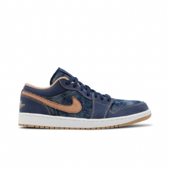 Pánské Boty Air Jordan 1 Low Se Tmavě Modrá Modrý