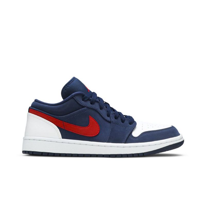 Pánské Boty Air Jordan 1 Low Tmavě Modrá Bílý Červené