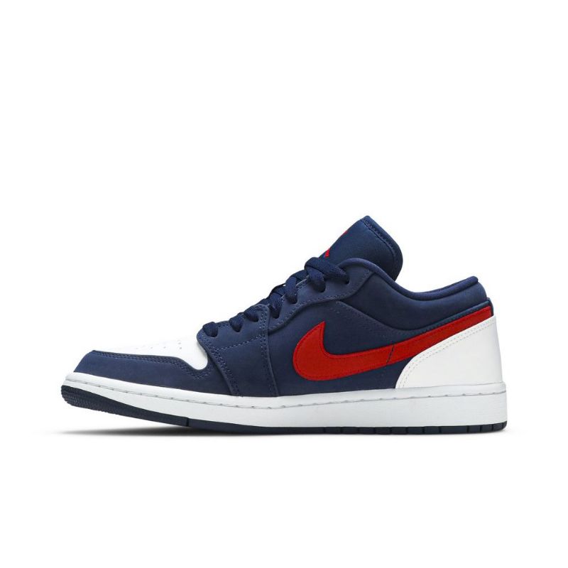Pánské Boty Air Jordan 1 Low Tmavě Modrá Bílý Červené