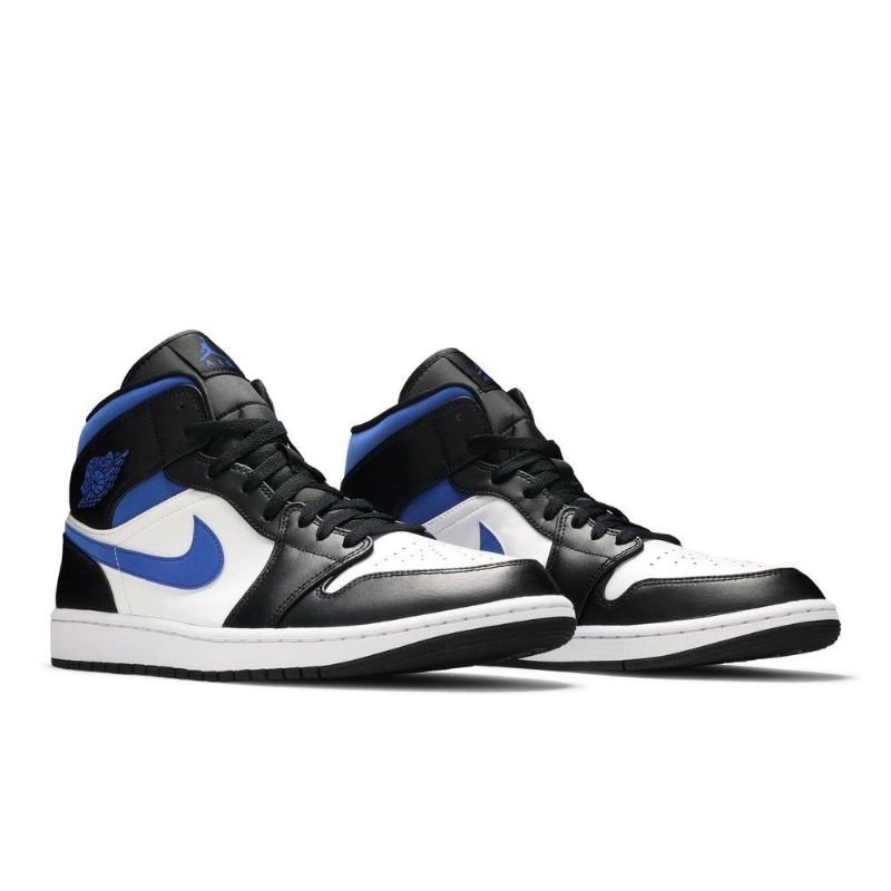 Pánské Boty Air Jordan 1 Mid Bílý Černá Modrý
