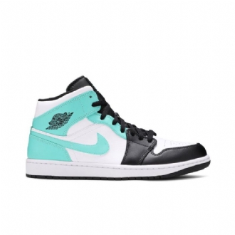 Pánské Boty Air Jordan 1 Mid Bílý Černá Modrý