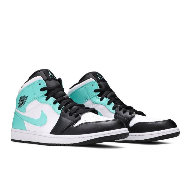 Pánské Boty Air Jordan 1 Mid Bílý Černá Modrý
