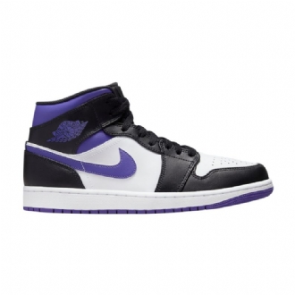 Pánské Boty Air Jordan 1 Mid Bílý Černá Nachový