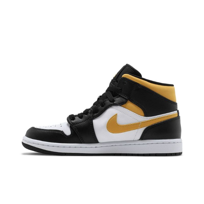 Pánské Boty Air Jordan 1 Mid Bílý Černá Zlatý