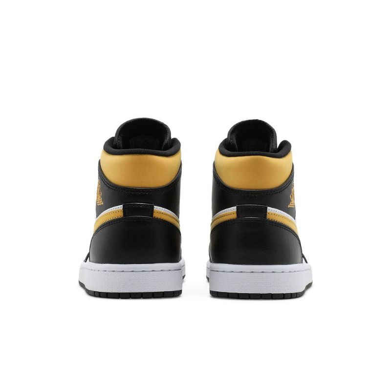 Pánské Boty Air Jordan 1 Mid Bílý Černá Zlatý