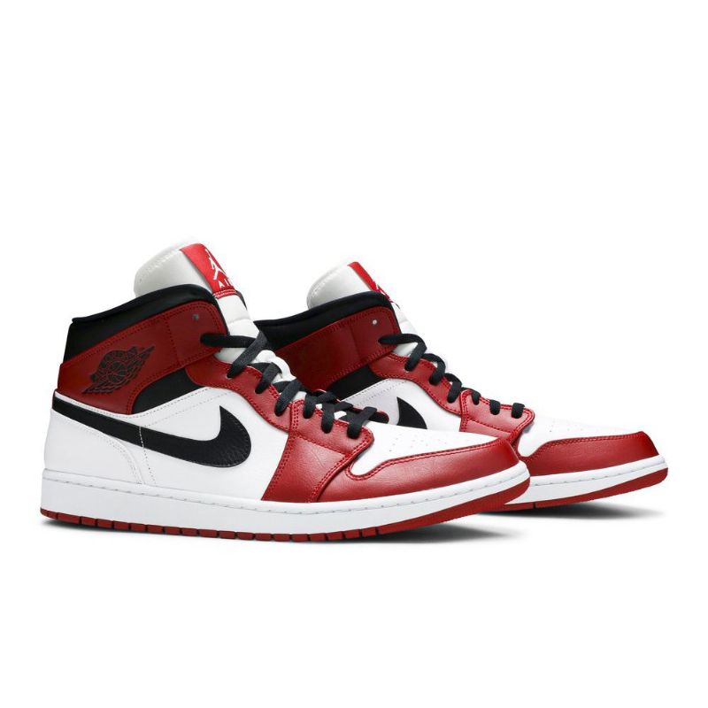 Pánské Boty Air Jordan 1 Mid Bílý Červené Černá
