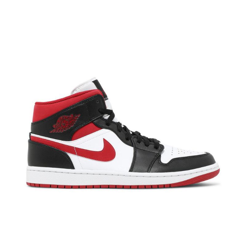 Pánské Boty Air Jordan 1 Mid Bílý Červené Černá