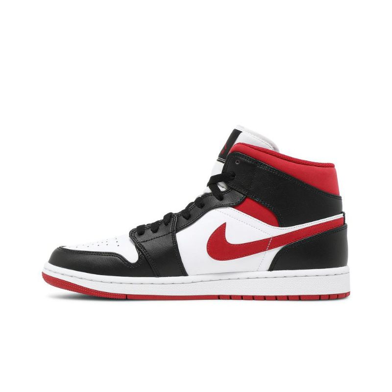 Pánské Boty Air Jordan 1 Mid Bílý Červené Černá