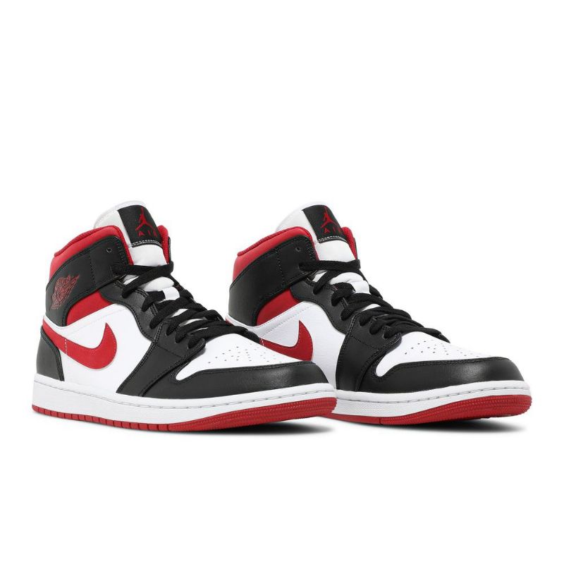 Pánské Boty Air Jordan 1 Mid Bílý Červené Černá