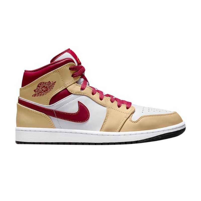 Pánské Boty Air Jordan 1 Mid Bílý Červené Khaki