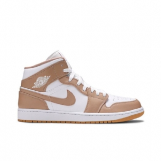 Pánské Boty Air Jordan 1 Mid Bílý Hnědý
