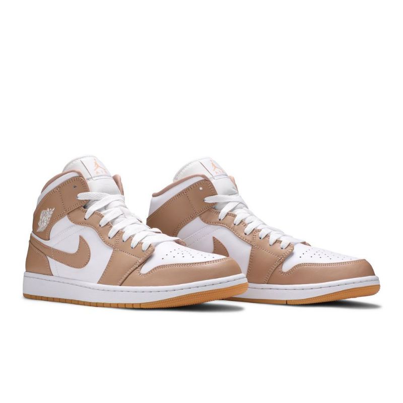 Pánské Boty Air Jordan 1 Mid Bílý Hnědý