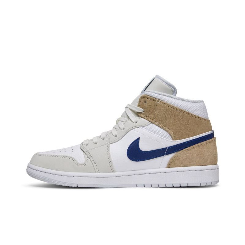 Pánské Boty Air Jordan 1 Mid Bílý Khaki Modrý