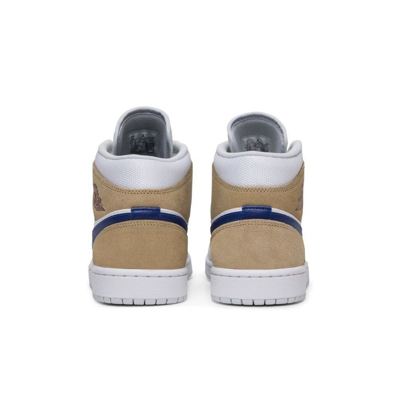 Pánské Boty Air Jordan 1 Mid Bílý Khaki Modrý
