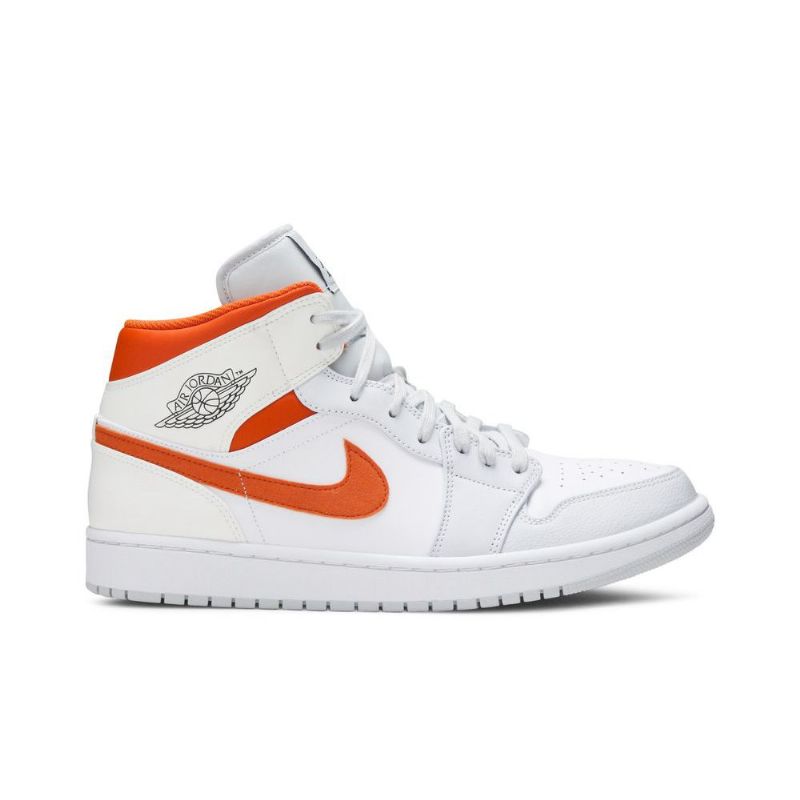 Pánské Boty Air Jordan 1 Mid Bílý Oranžový