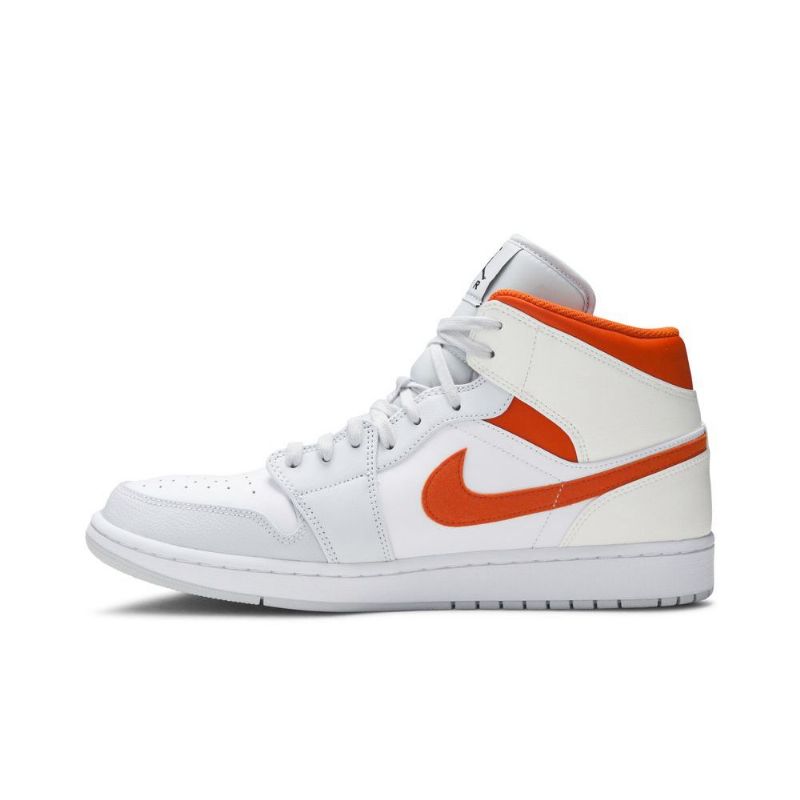 Pánské Boty Air Jordan 1 Mid Bílý Oranžový