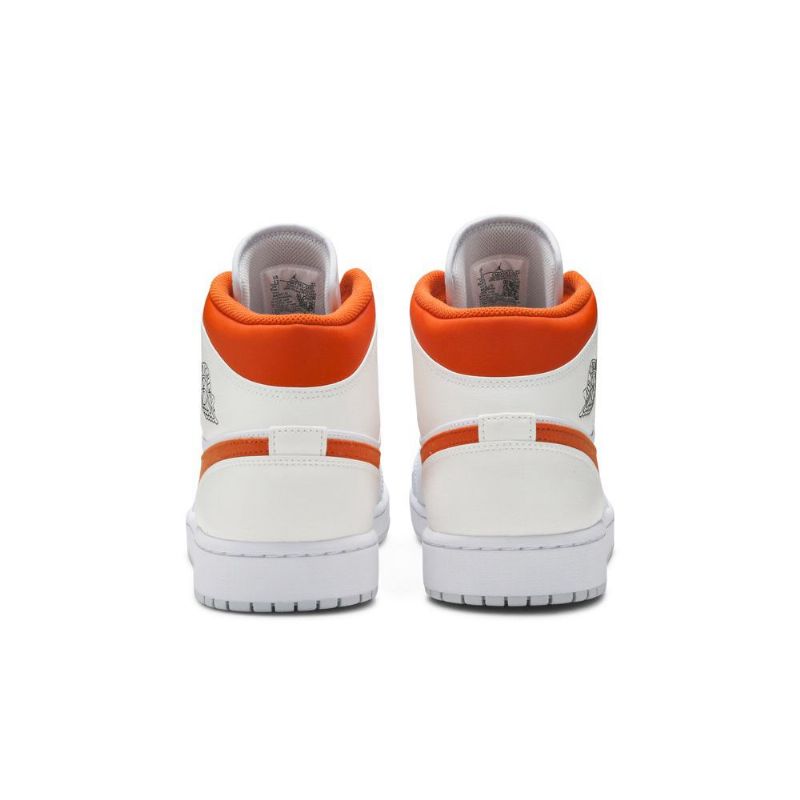 Pánské Boty Air Jordan 1 Mid Bílý Oranžový