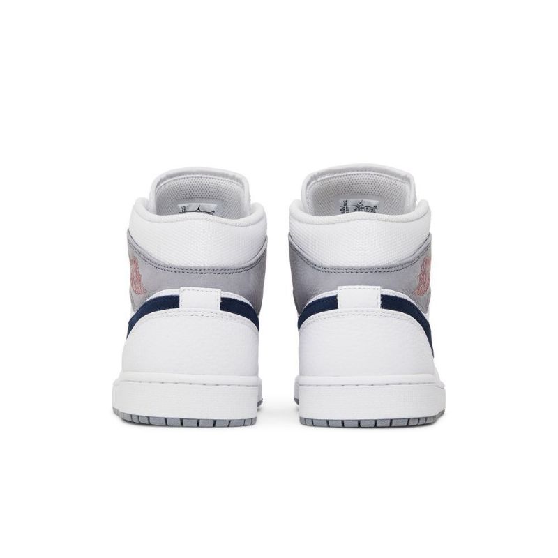 Pánské Boty Air Jordan 1 Mid Bílý Šedá Modrý