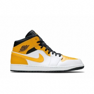 Pánské Boty Air Jordan 1 Mid Bílý Zlatý Černá