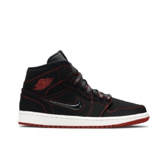 Pánské Boty Air Jordan 1 Mid Černá Bílý Červené