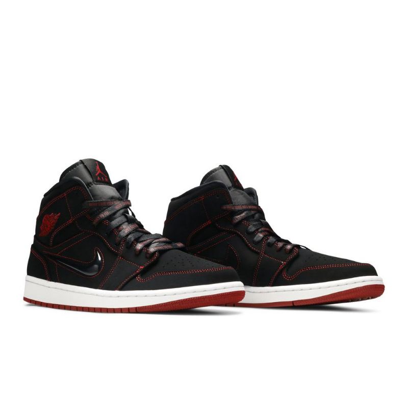 Pánské Boty Air Jordan 1 Mid Černá Bílý Červené